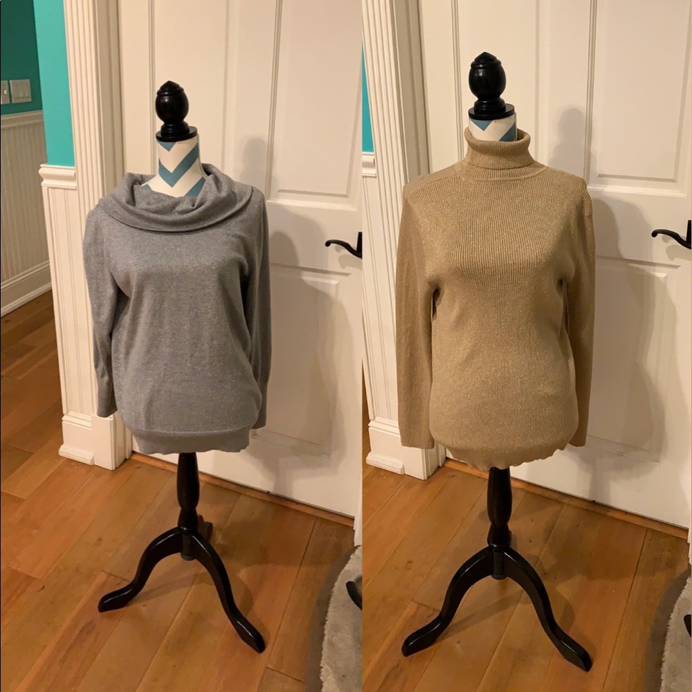 Two NWOT Chico’s Holiday Turtlenecks US 16 - Picture 1 of 6